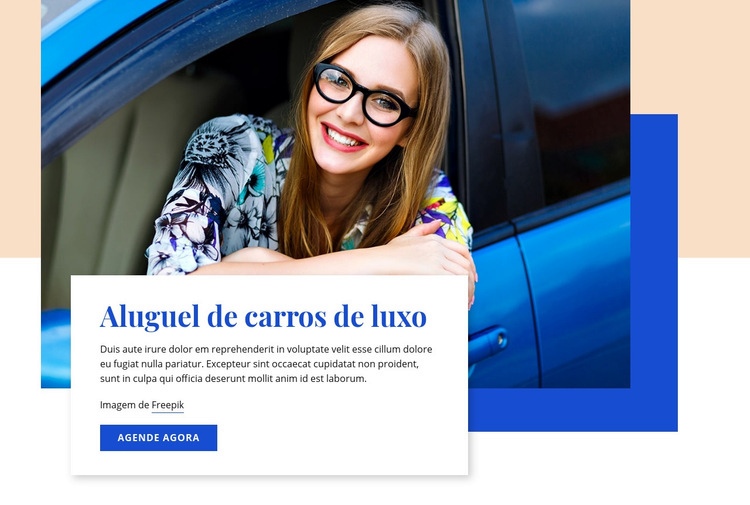 Aluguel de carros de luxo Modelo HTML5
