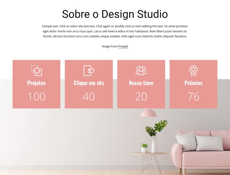 Balcões de design de interiores Modelo de site