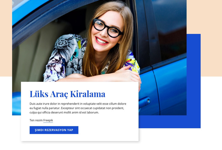 Lüks Araç Kiralama HTML Şablonu