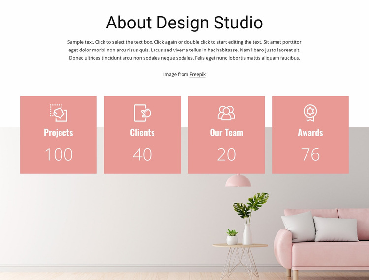 Interior design counters Website Builder Templates