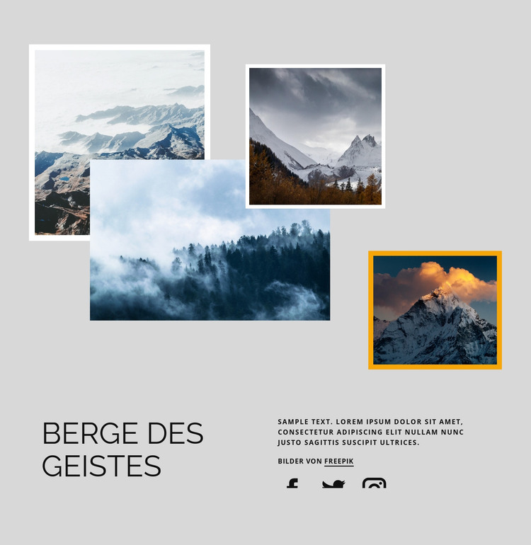 Berge des Geistes HTML-Vorlage