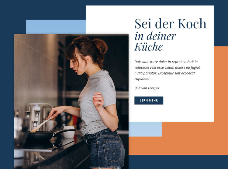 Lerne wie ein Koch zu kochen Website design