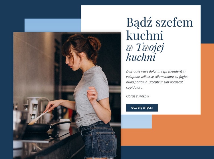 Naucz sie gotowac jak szef kuchni Szablon HTML