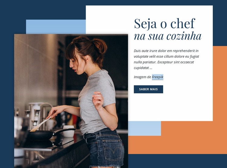 Aprenda a cozinhar como um chef Maquete do site