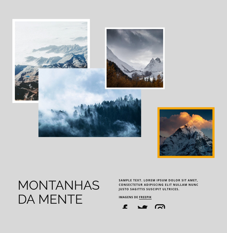 Montanhas da mente Modelo HTML