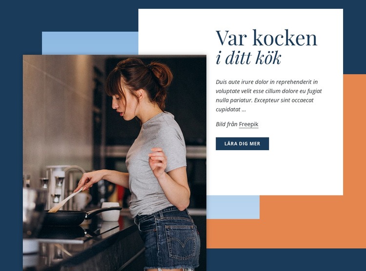 Lär dig att laga mat som en kock HTML-mall
