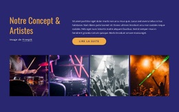 Modèle HTML5 Le Plus Créatif Pour Nos Concerts Et Artistes