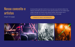 Nossos Shows E Artistas - Modelo Web HTML