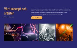 Den Bästa Webbdesignen För Våra Konserter Och Artister