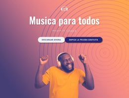 Musica Para Ti: Plantilla De Sitio Web De Una Sola Página