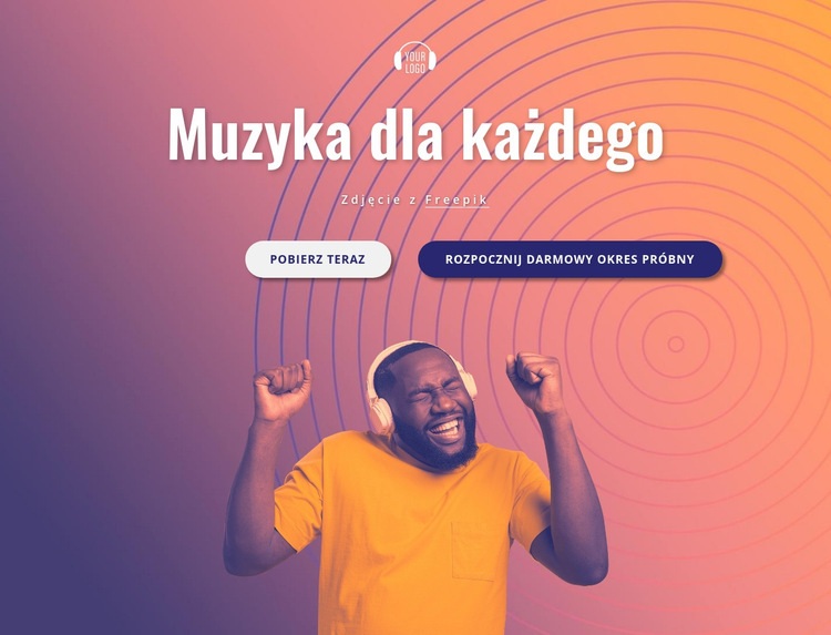 Muzyka dla Ciebie Projekt strony internetowej