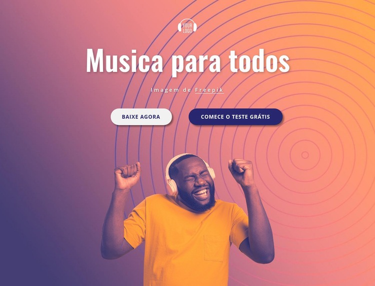 Musica pra voce Design do site