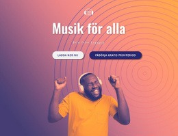 Musik För Dig - Webbplatsmall För Företagspremium