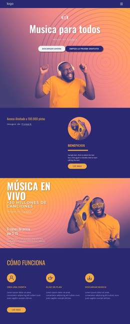 Musica Para Todos Plantilla Gratuita