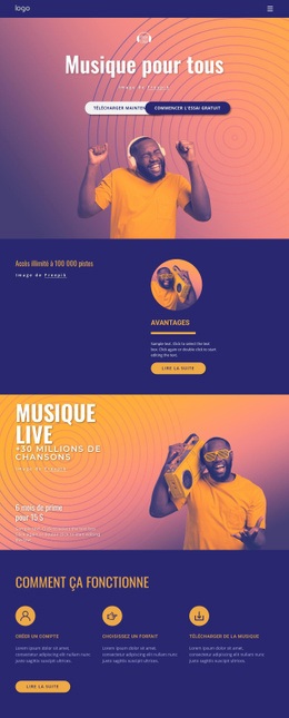 Superbe Conception Web Pour Musique Pour Tous