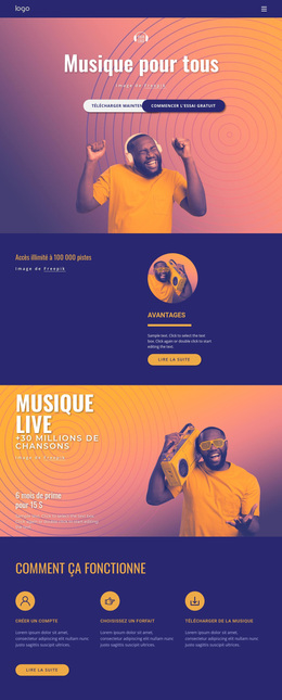 Thème WordPress Polyvalent Pour Musique Pour Tous