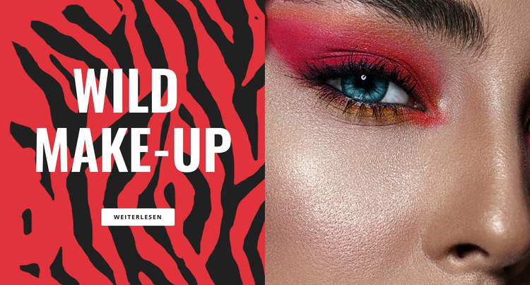 Wildes Make-up Website-Vorlage