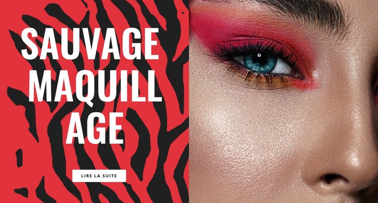 Maquillage sauvage Créateur de site Web HTML