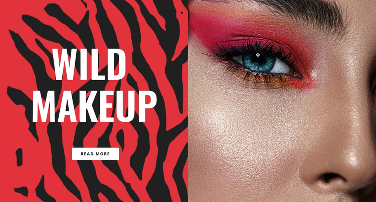Wild Makeup One Page Template