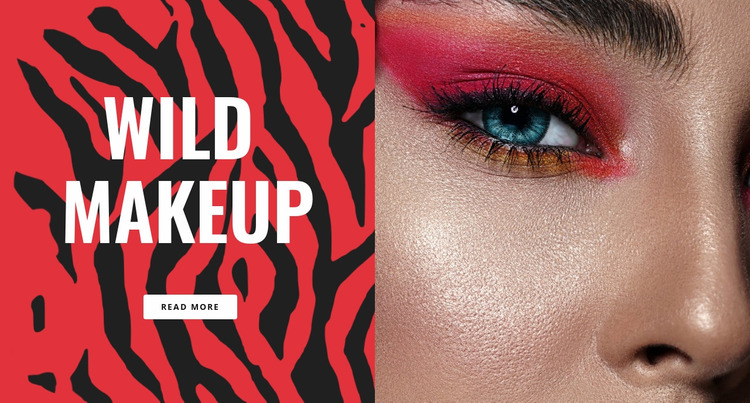 Wild Makeup Website Mockup