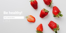 Wees Gezond En Eet Fruit Eenvoudige Html-Sjabloon Met CSS