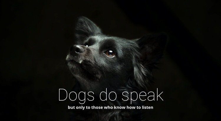 Dogs do speak Elementor Template Alternative