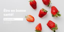 Soyez Sain Et Mangez Des Fruits : Modèle De Site Web Simple