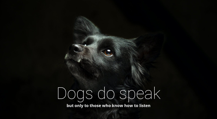 Dogs do speak Html Website Builder