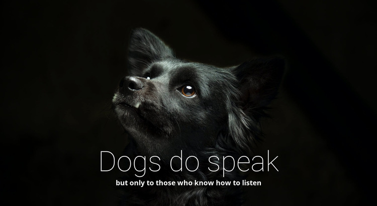Dogs do speak HTML5 Template