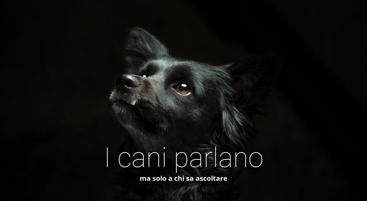 I cani parlano Mockup del sito web