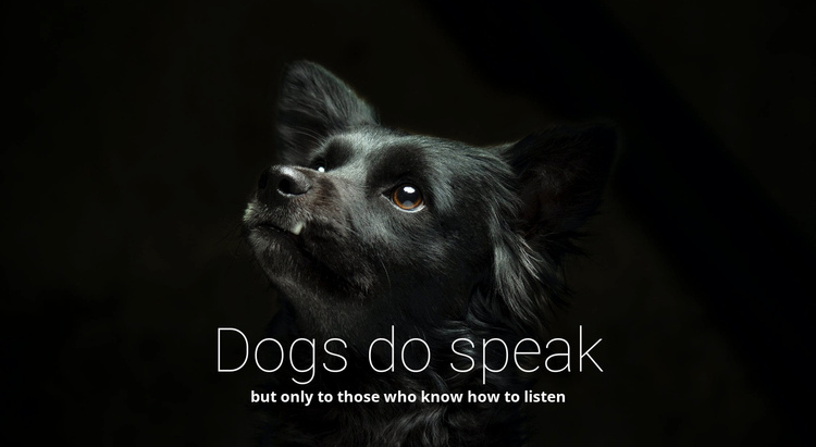 Dogs do speak One Page Template