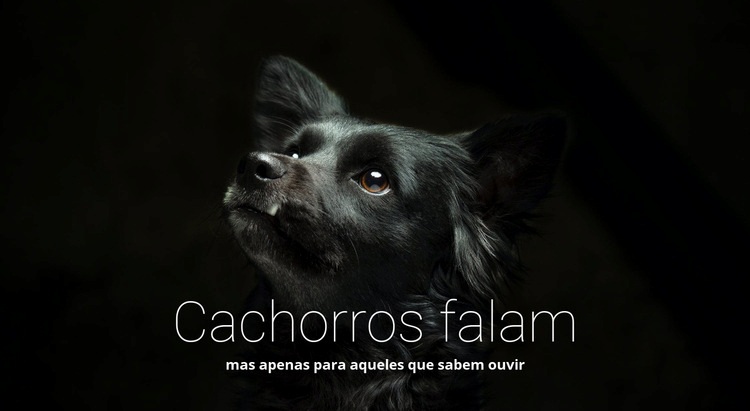 Cães falam Modelo de uma página