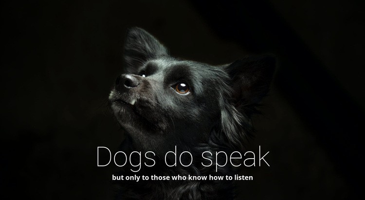 Hundar talar Html webbplatsbyggare