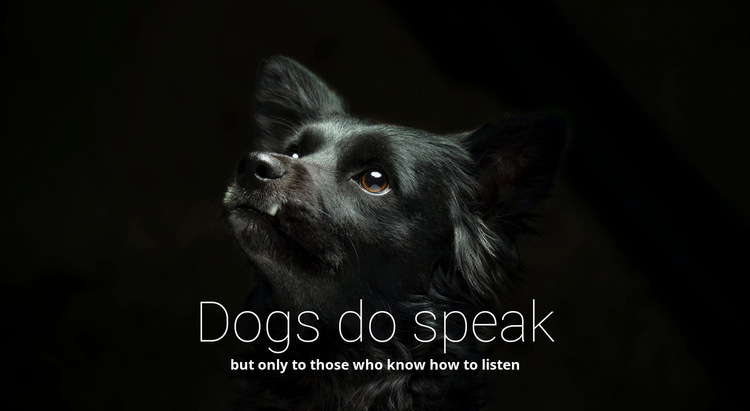 Honden spreken Website Builder-sjablonen