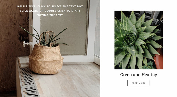 Green and healthy Website Mockup