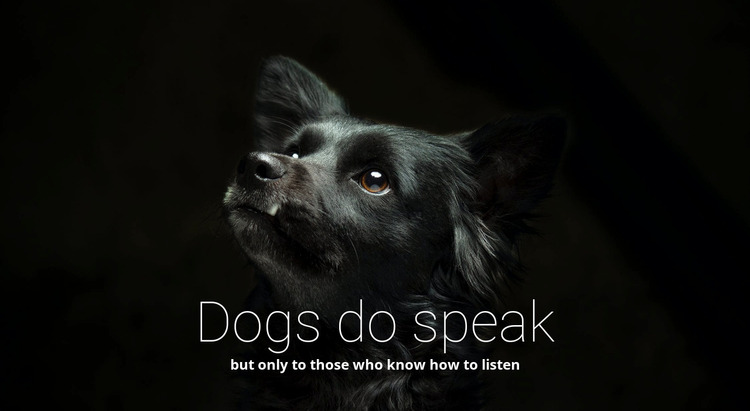 Dogs do speak Website Mockup