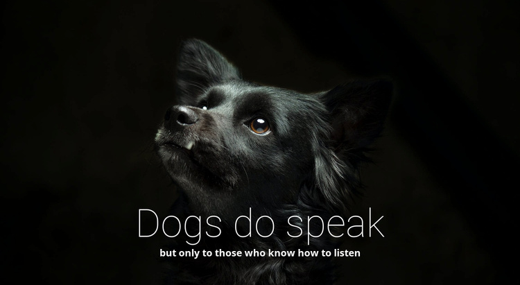 Dogs do speak Website Template