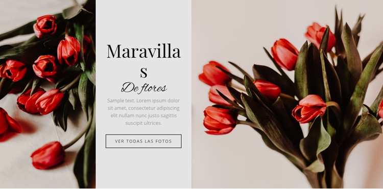 Flor de maravillas Maqueta de sitio web