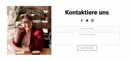 Einseitenvorlage Für Kontakt Mit Dem Business Studio