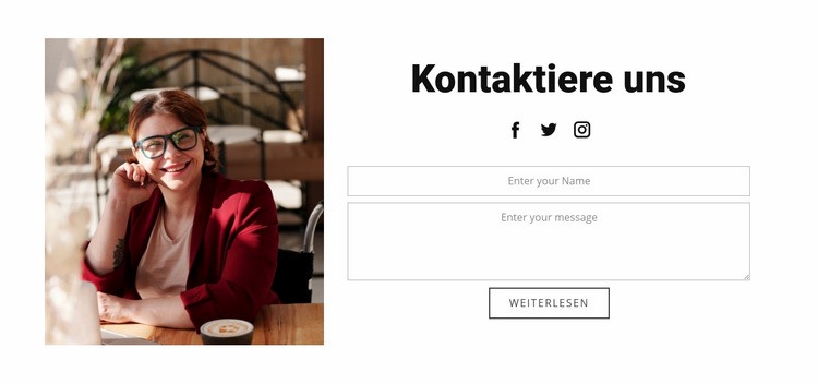 Kontakt mit dem Business Studio HTML Website Builder