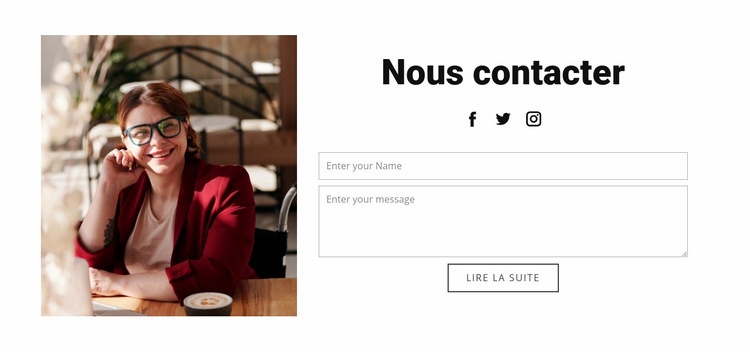 Contact avec le studio d'affaires Modèle d'une page