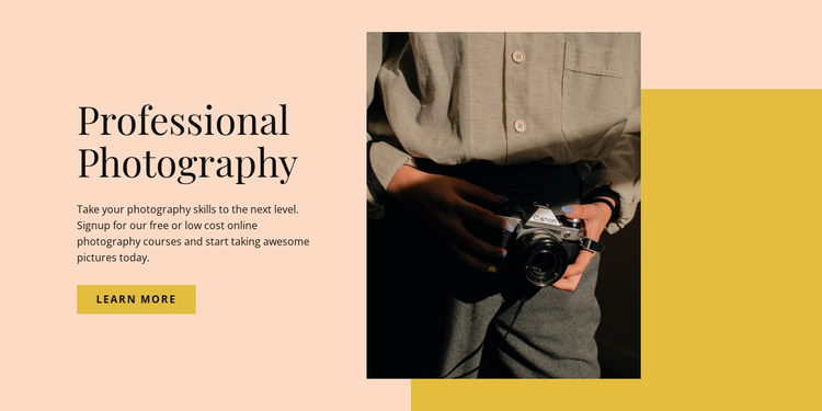 Professional Photography One Page Template