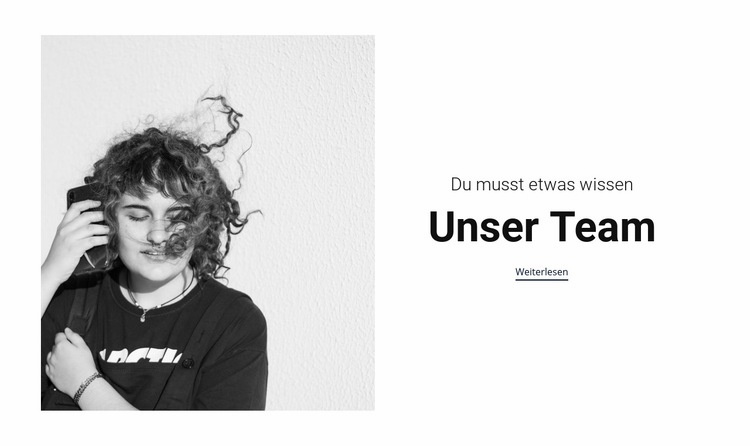 Sie müssen unser Team kennen Website design