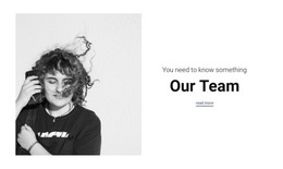 You Need Know Our Team - Drag & Drop Html Code