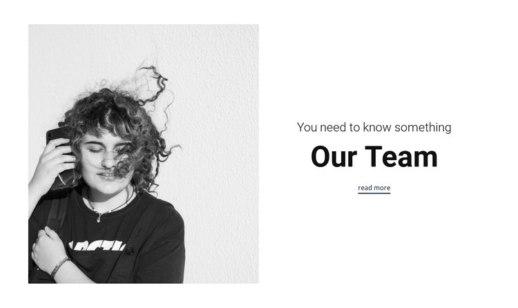 You need know our team HTML Template
