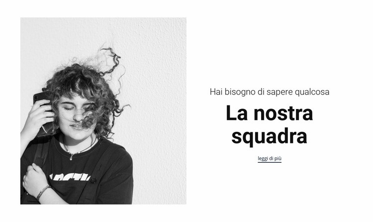 Devi conoscere il nostro team Mockup del sito web