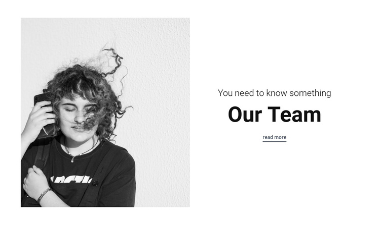 You need know our team One Page Template