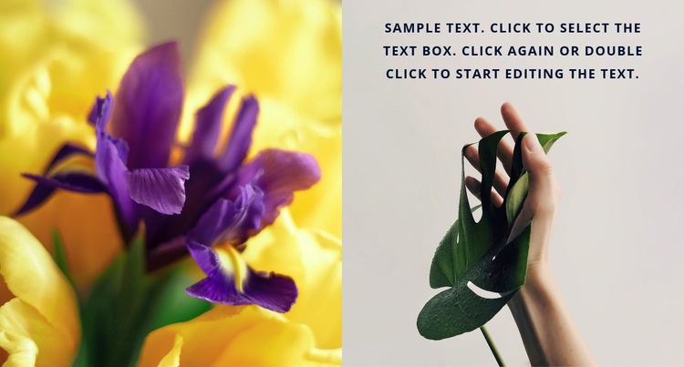 Kwiaty i wiosna Makieta strony internetowej