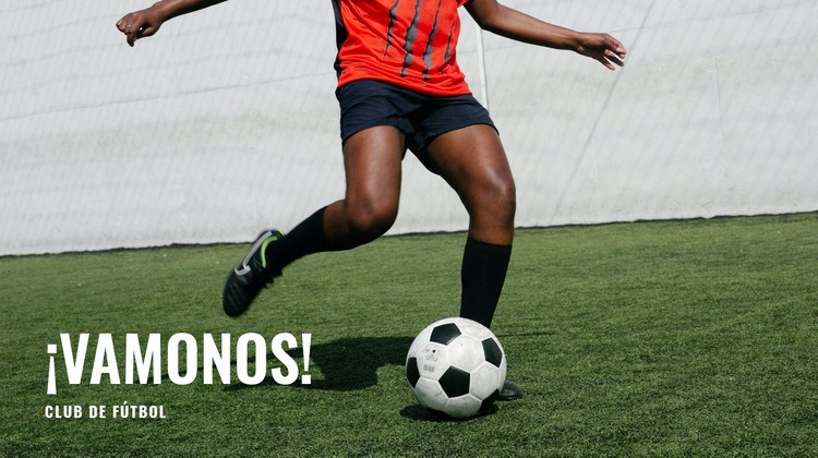 Entrenamiento de fútbol Página de destino