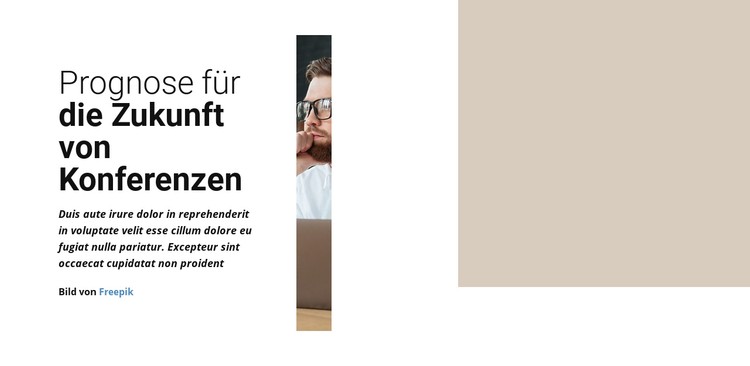 Prognose für die Zukunft von Konferenzen CSS-Vorlage